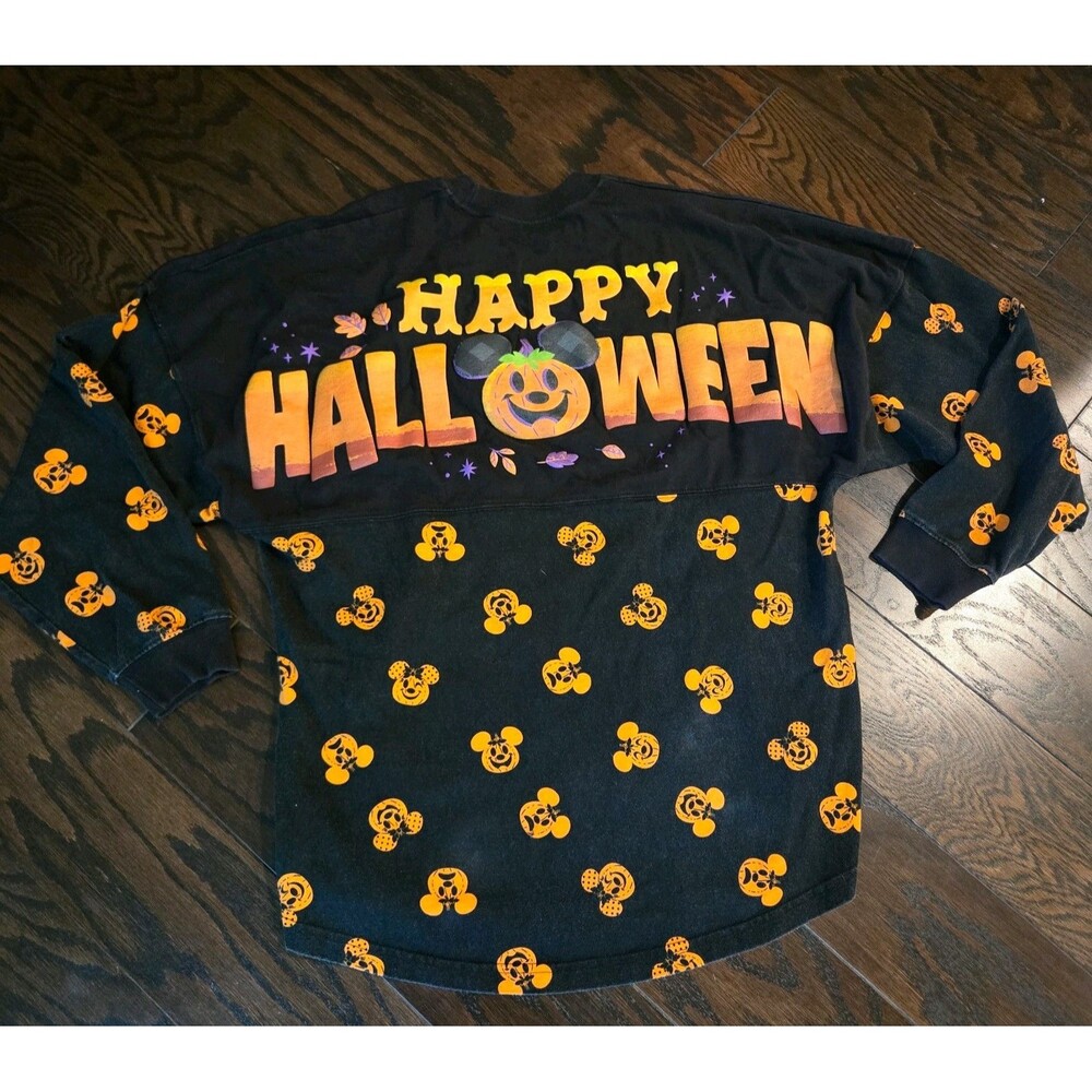 Disney Walt Disney World Sweater Womens Size Medium Halloween Mickey Pumpkins